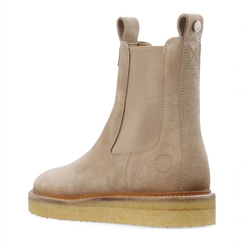 Ca'Shott Womens Casdea Chelsea Boots Suede Beige - Image 2