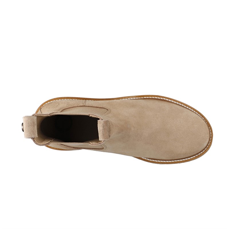 Ca'Shott Womens Casdea Chelsea Boots Suede Beige - Image 4