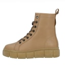 Ca'Shott Womens Casflora Lace Boots Leather Beige