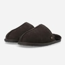 Ca'Shott Womens Caslynn Home Suede Slippers Dark Brown