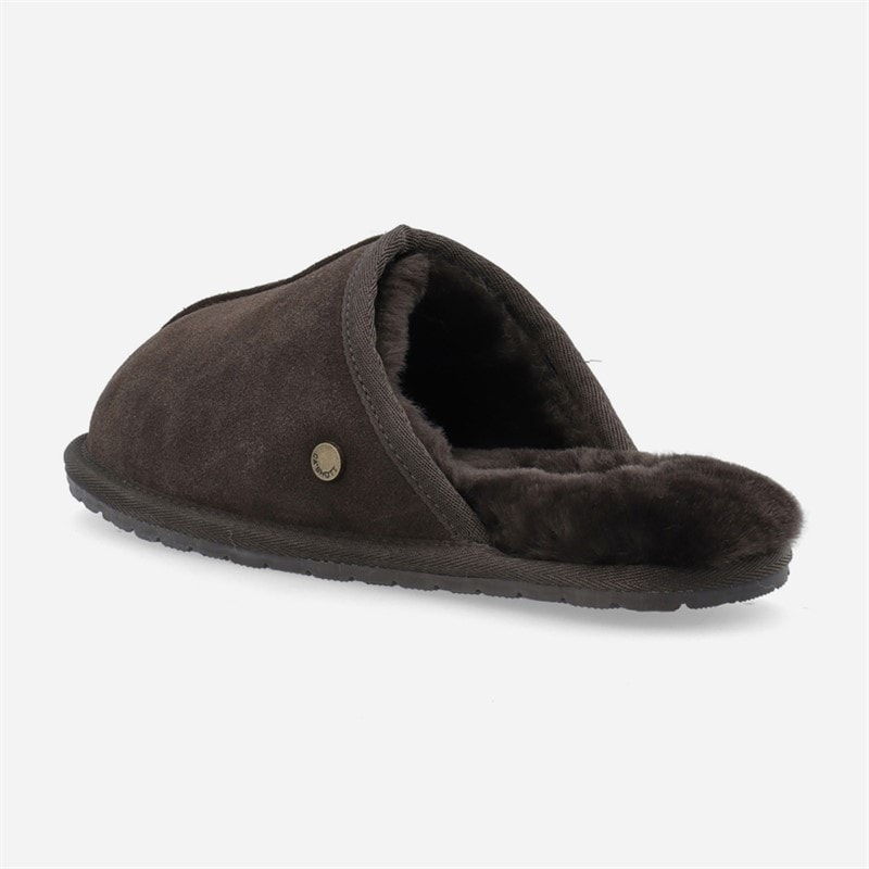 Ca'Shott Womens Caslynn Home Suede Slippers Dark Brown - Image 3