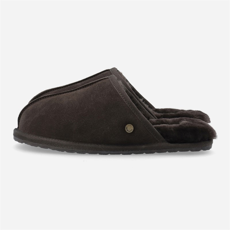 Ca'Shott Womens Caslynn Home Suede Slippers Dark Brown - Image 5