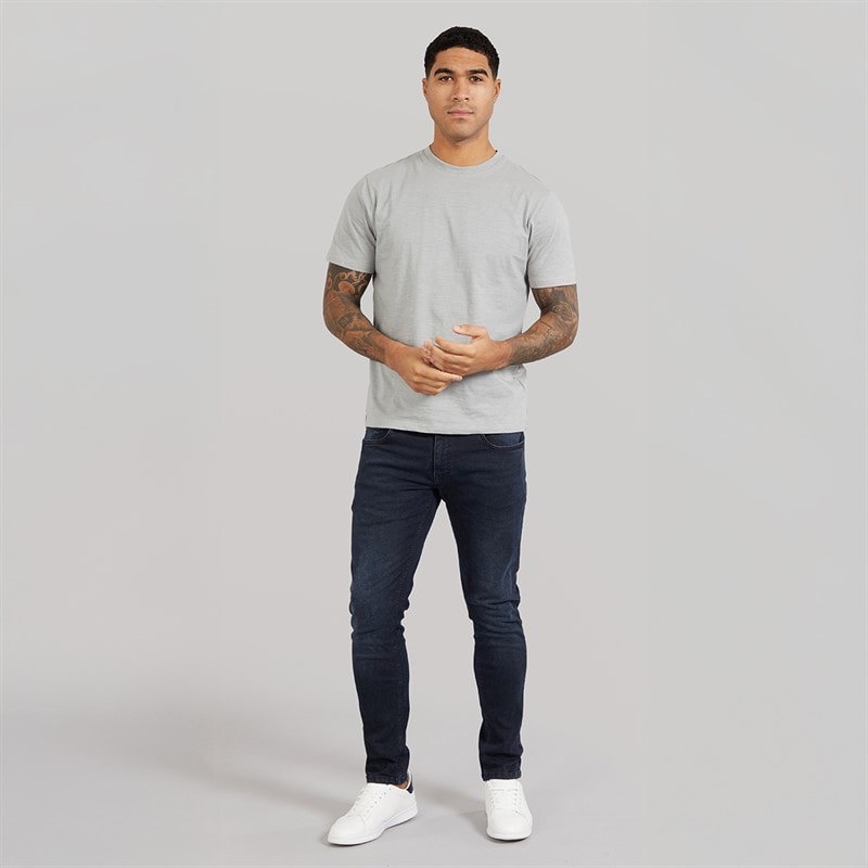Duck And Cover Mens Maylead Slim Fit Jeans Blue Black - Image 4