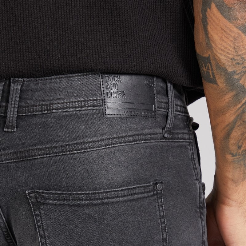 Duck And Cover Mens Maylead Slim Fit Jeans Black - Image 3