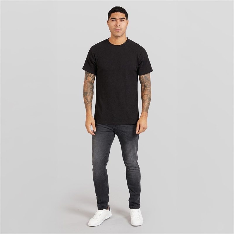 Duck And Cover Mens Maylead Slim Fit Jeans Black - Image 4