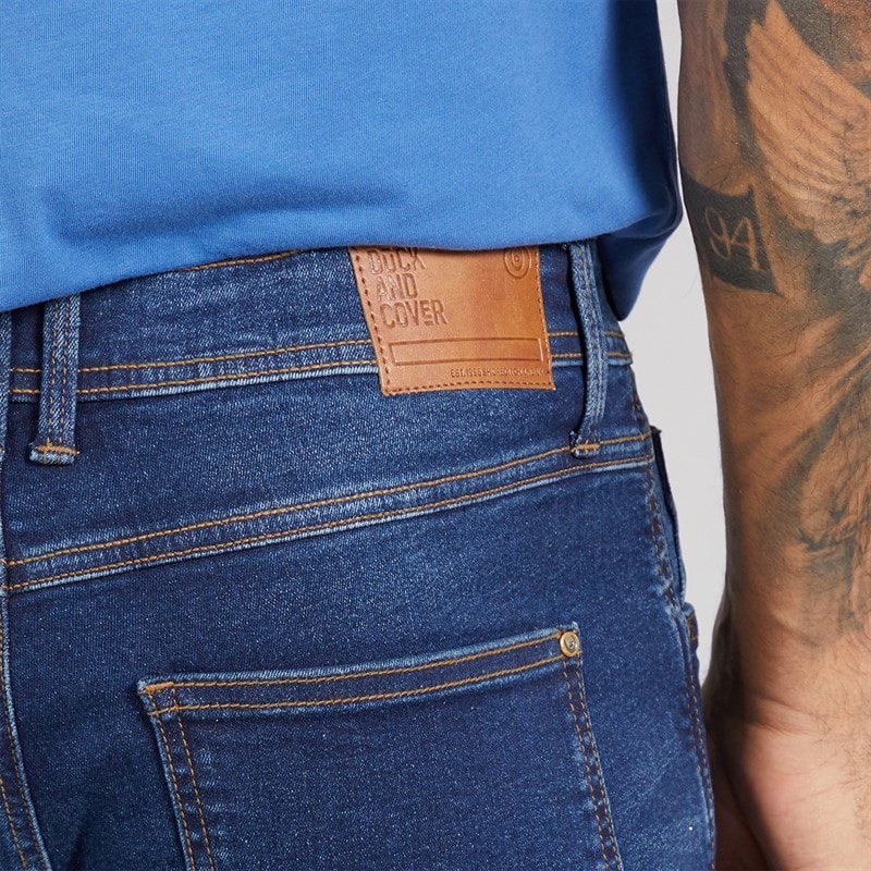 Duck And Cover Mens Maylead Slim Fit Jeans Dark Wash - Image 3