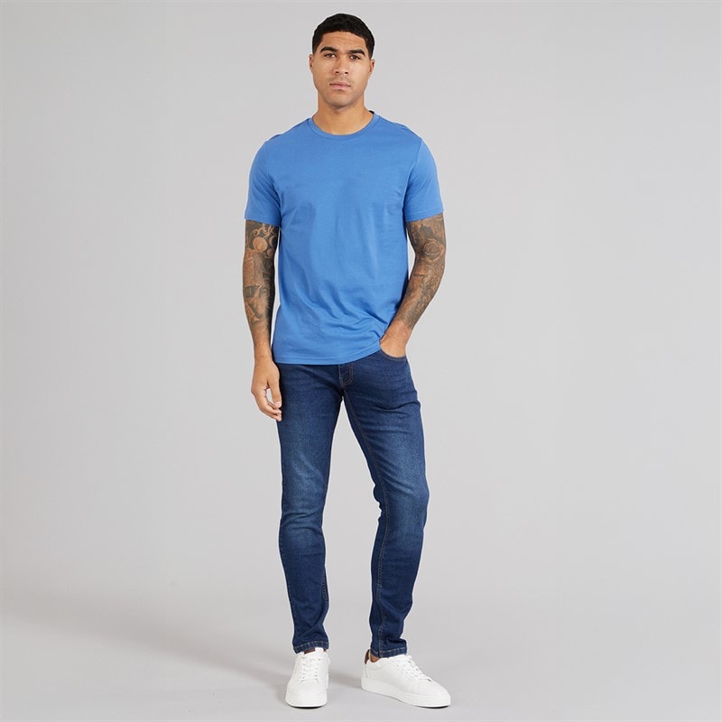 Duck And Cover Mens Maylead Slim Fit Jeans Dark Wash - Image 4