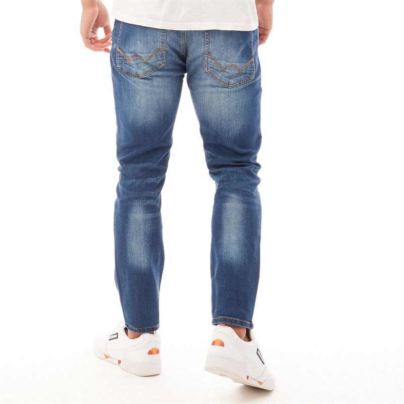Duck And Cover Mens Maylead Slim Fit Jeans Stone Wash - Image 2