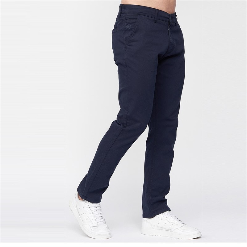 Duck And Cover Mens Moretor Chinos Navy - Image 1