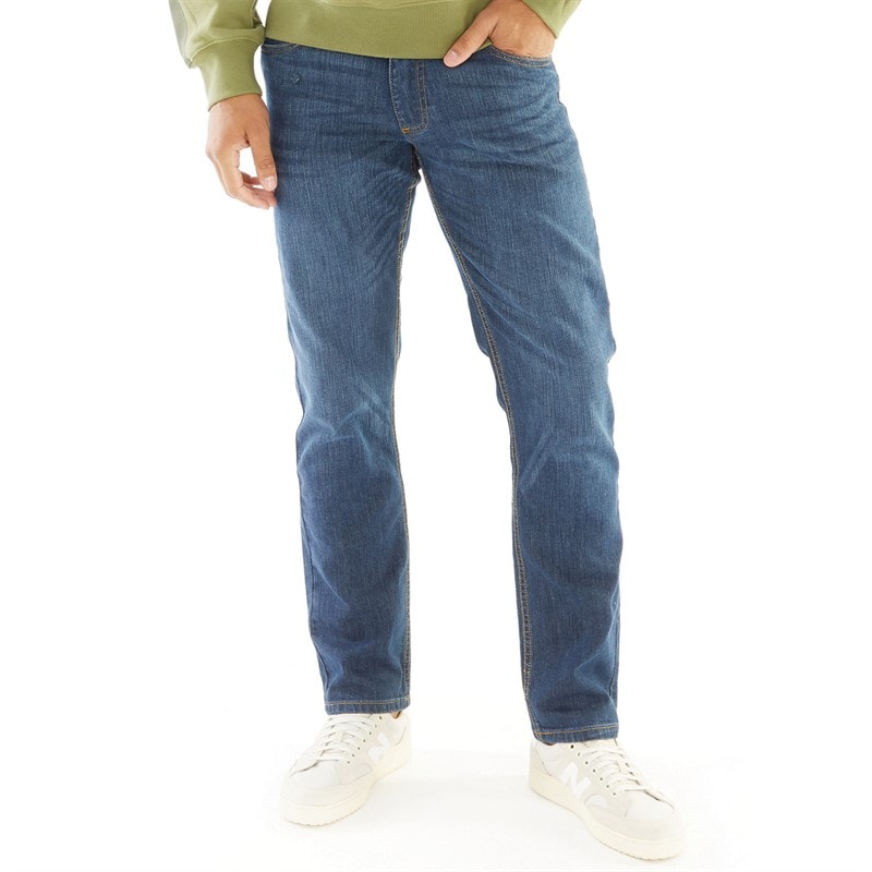 Duck and Cover Mens Hydras Straight Fit Jeans Dark Wash