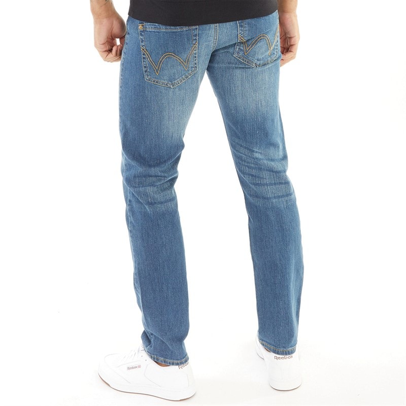 Duck and Cover Mens Hydras Straight Fit Jeans Mid Wash - Image 2