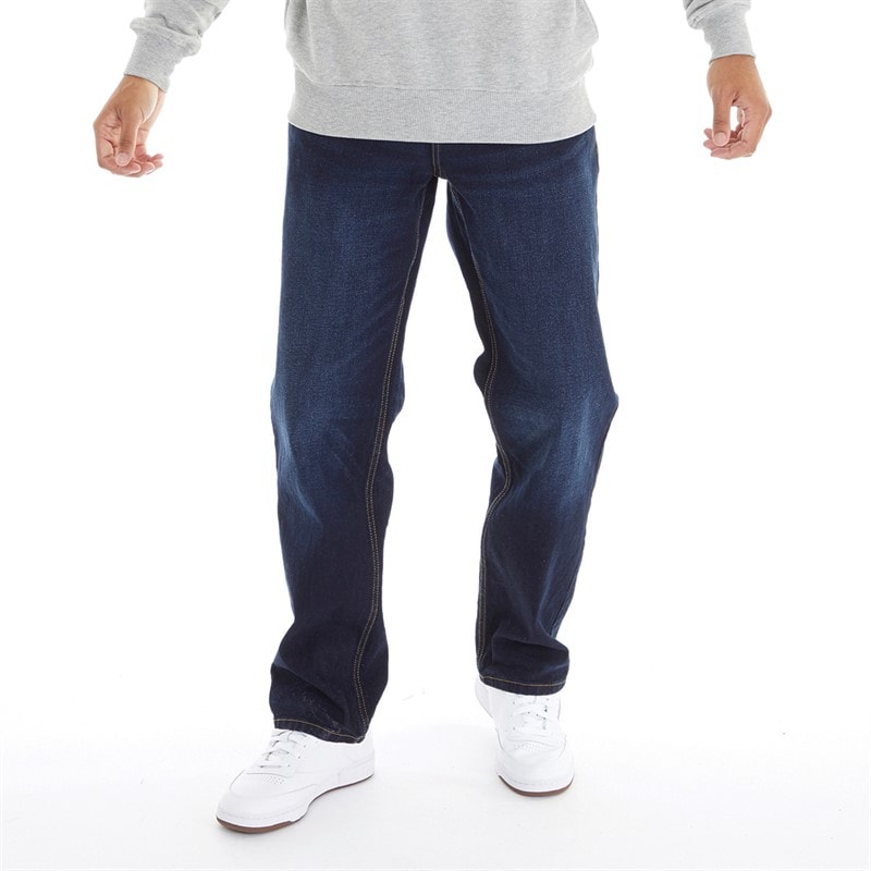 Duck and Cover Mens Rushawn Relaxed Fit Jeans Dark Wash