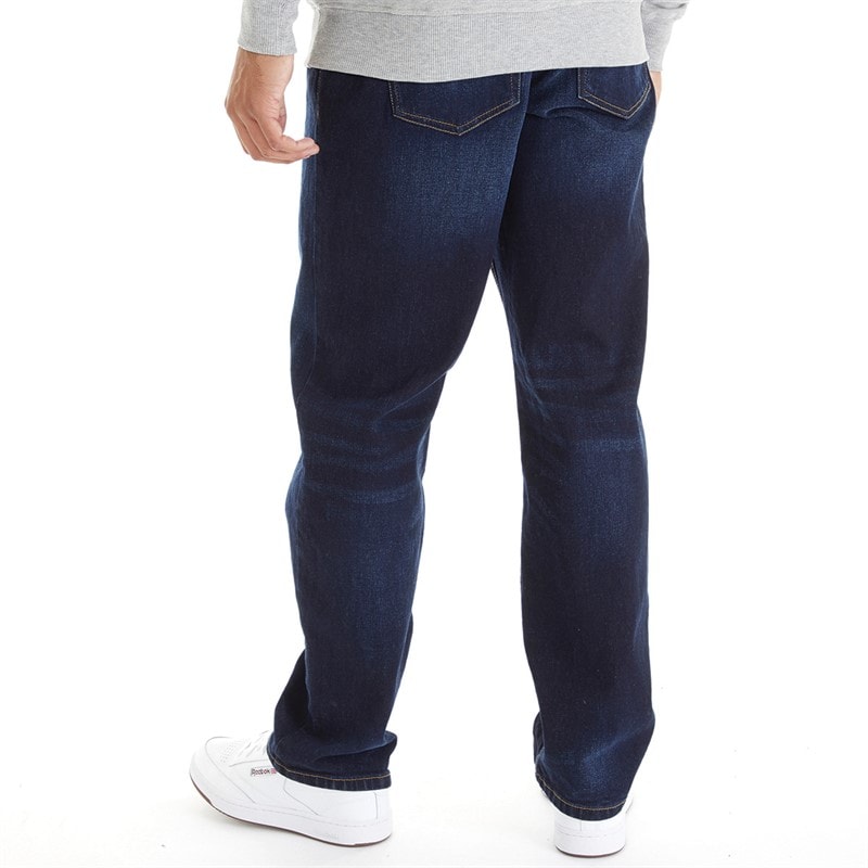 Duck and Cover Mens Rushawn Relaxed Fit Jeans Dark Wash - Image 2
