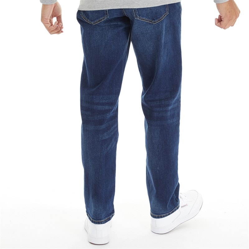 Duck and Cover Mens Rushawn Relaxed Fit Jeans Mid Wash - Image 2