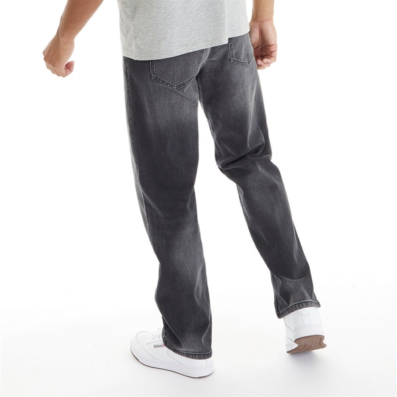 Duck and Cover Mens Rushawn Relaxed Fit Jeans Black - Image 2