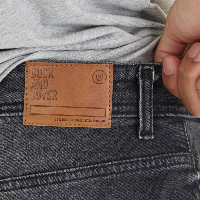 Duck and Cover Mens Rushawn Relaxed Fit Jeans Black - Image 3