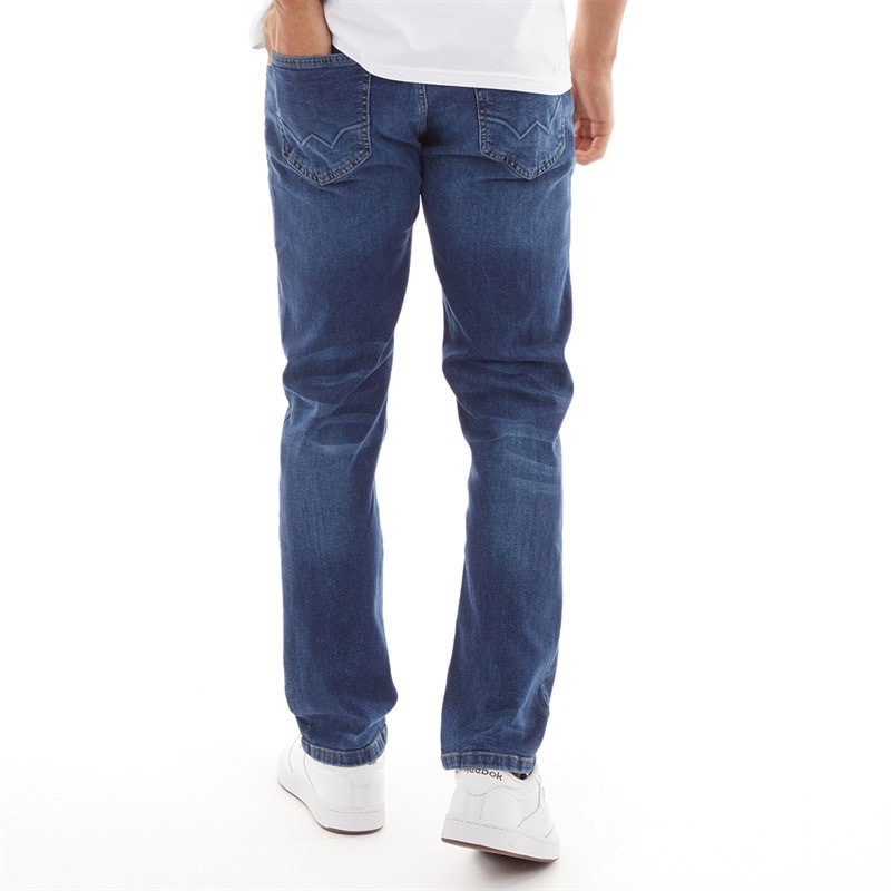 Duck and Cover Mens Janstar Straight Fit Jeans Stonewash - Image 2