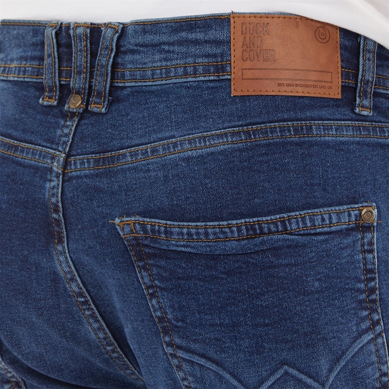 Duck and Cover Mens Janstar Straight Fit Jeans Stonewash - Image 3