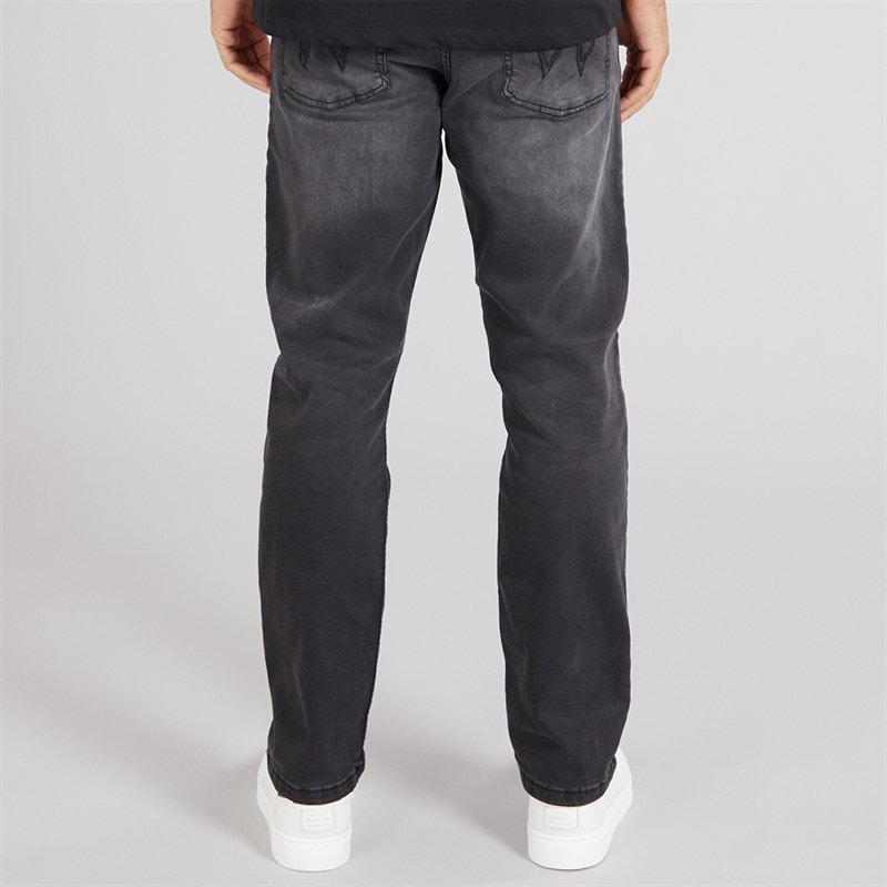 Duck and Cover Mens Hydras Straight Fit Jeans Black - Image 2