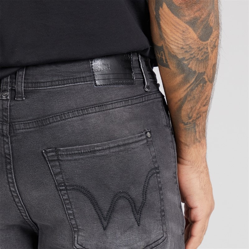 Duck and Cover Mens Hydras Straight Fit Jeans Black - Image 3