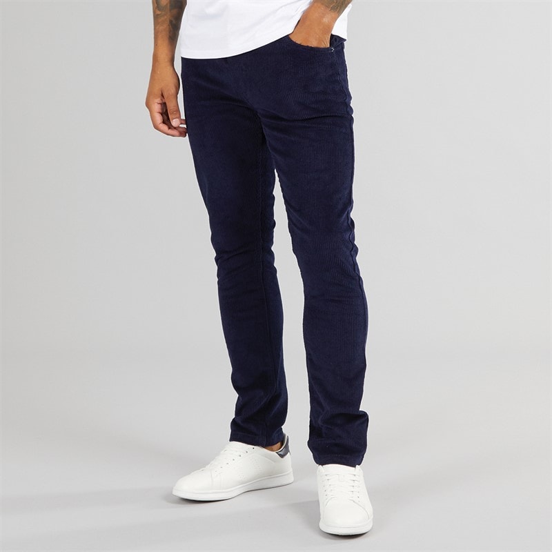 Duck and Cover Mens Cordsome Trousers Navy - Image 1