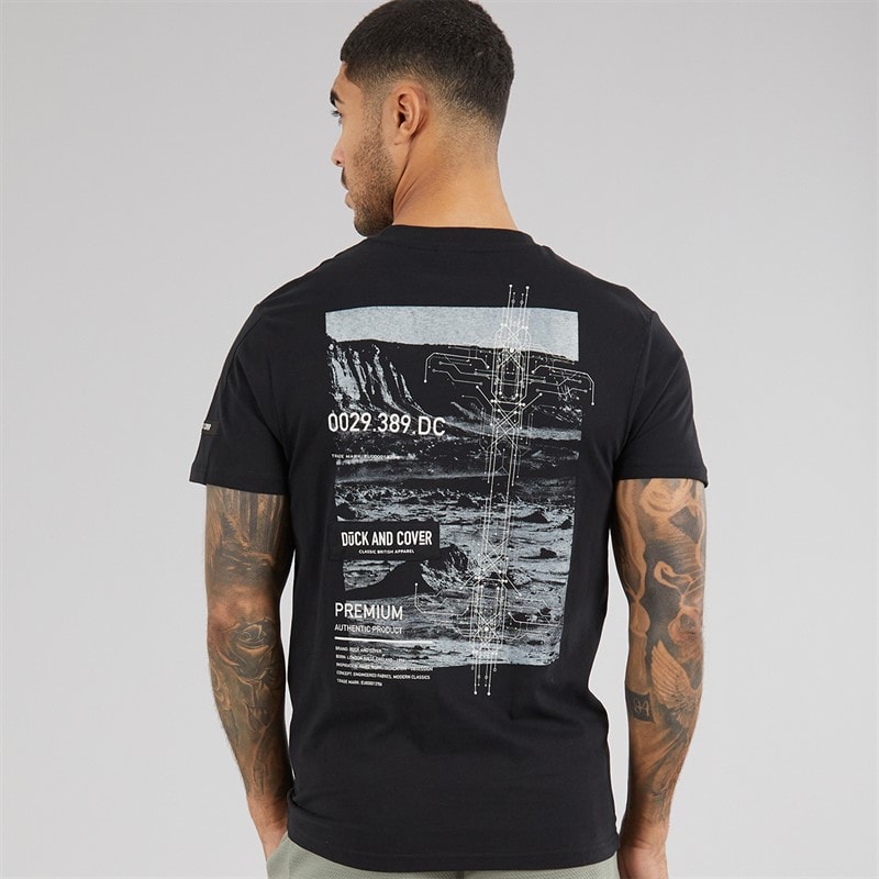 Duck and Cover Mens Landway T-Shirt Black - Image 3