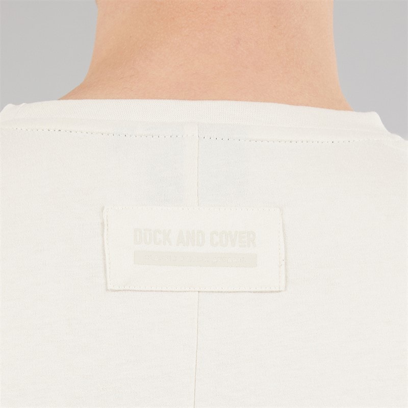 Duck and Cover Mens Deltamans Carbon T-Shirt Light Stone - Image 5