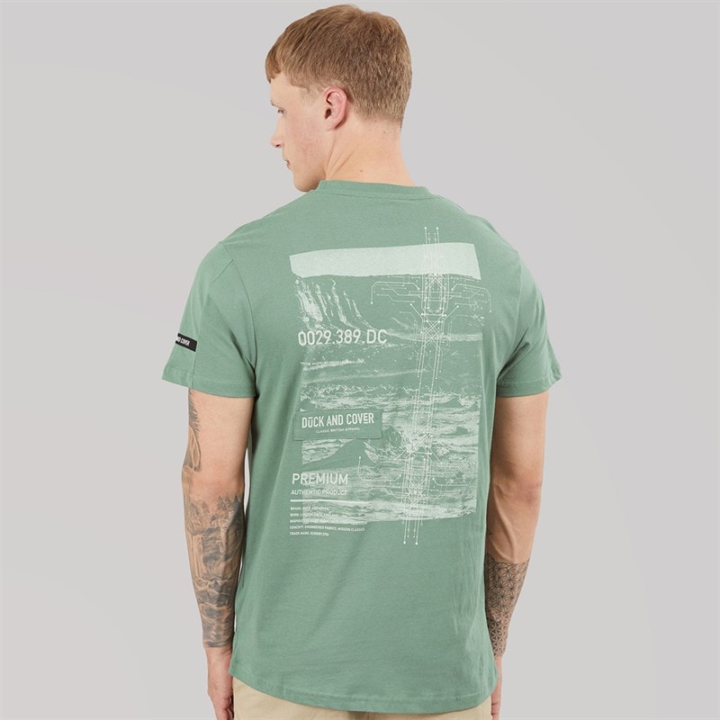 Duck and Cover Mens Landway T-Shirt Olive - Image 3
