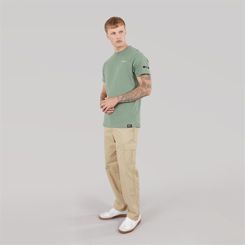 Duck and Cover Mens Landway T-Shirt Olive - Image 4