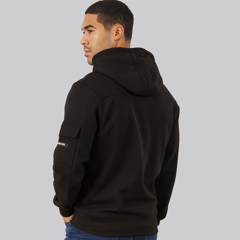 Duck and Cover Mens Wrentham Hoodie Black - Image 2