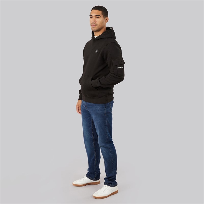 Duck and Cover Mens Wrentham Hoodie Black - Image 4