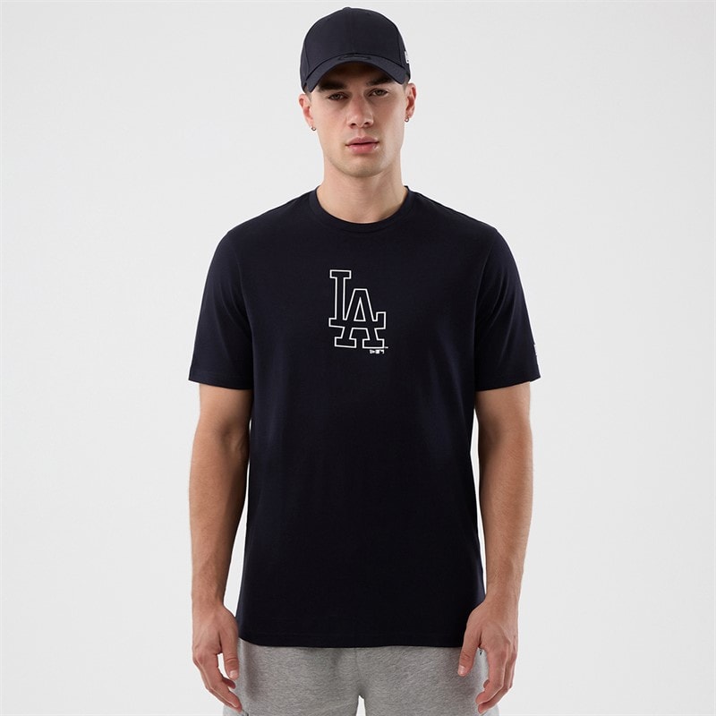 New Era Mens Los Angeles Dodgers T-Shirt Navy - Image 1