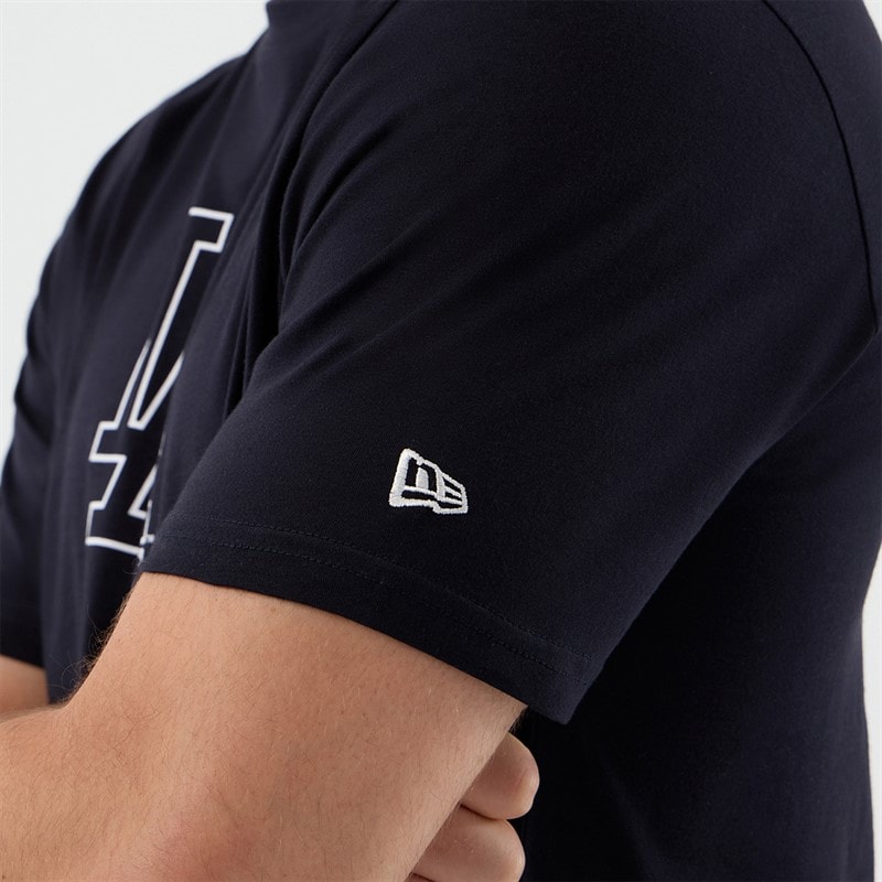 New Era Mens Los Angeles Dodgers T-Shirt Navy - Image 4