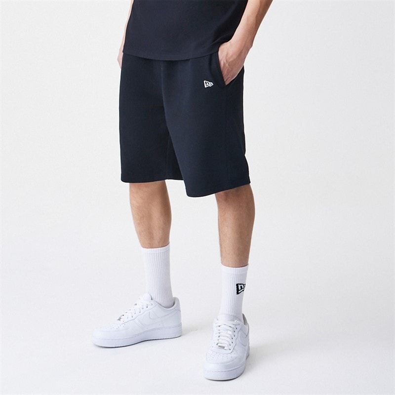 New Era Mens Essentials Shorts Black - Image 1