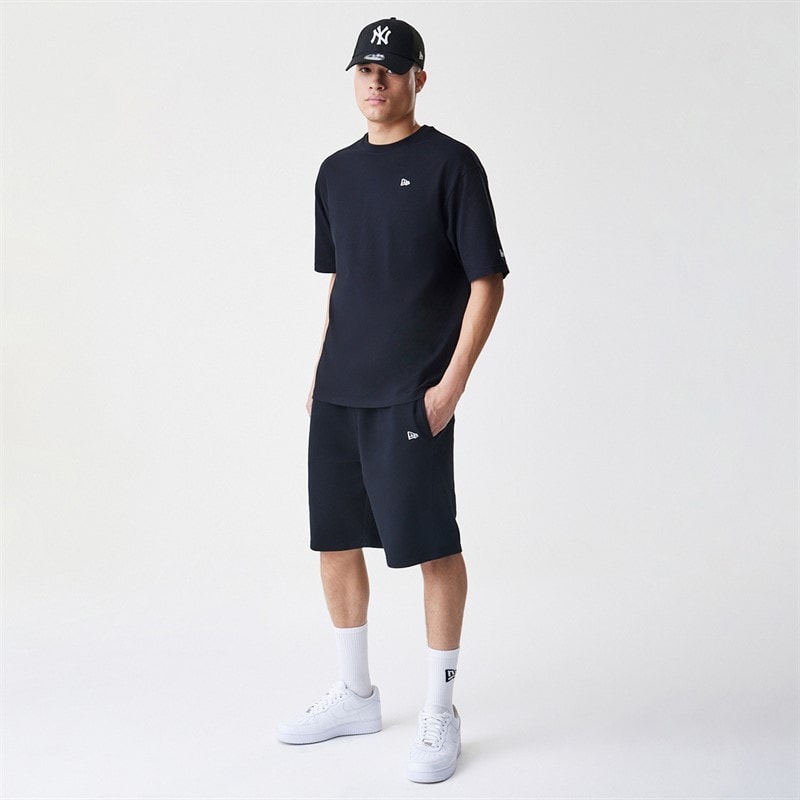 New Era Mens Essentials Shorts Black - Image 5