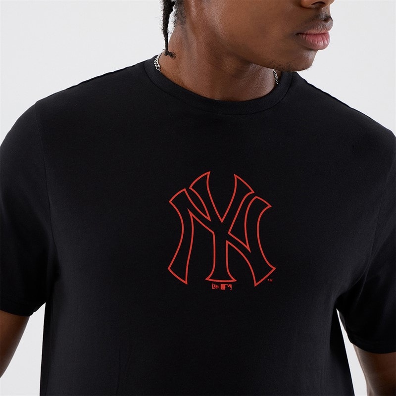 New Era Mens New York Yankees T-Shirt Black - Image 3
