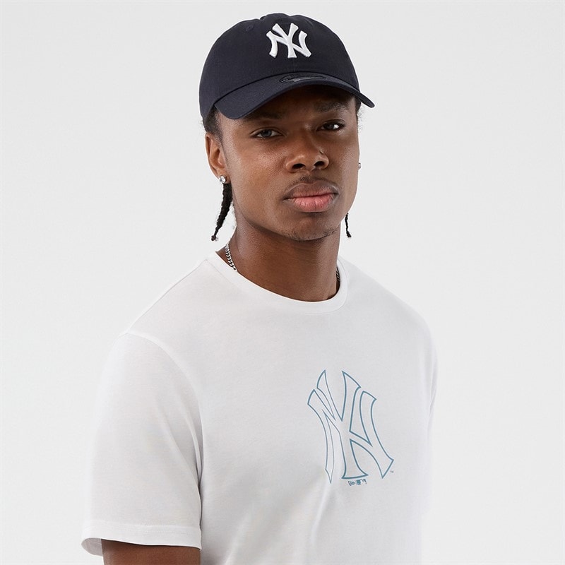 New Era Mens New York Yankees T-Shirt White - Image 3