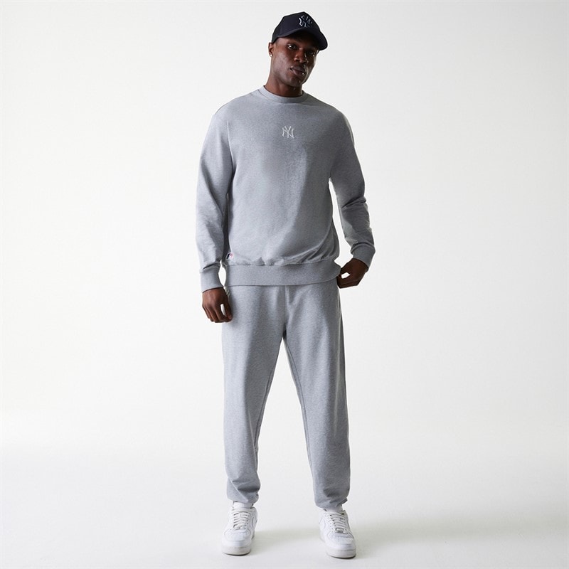New Era Mens New York Yankees Sweatshirt Grey Med - Image 5