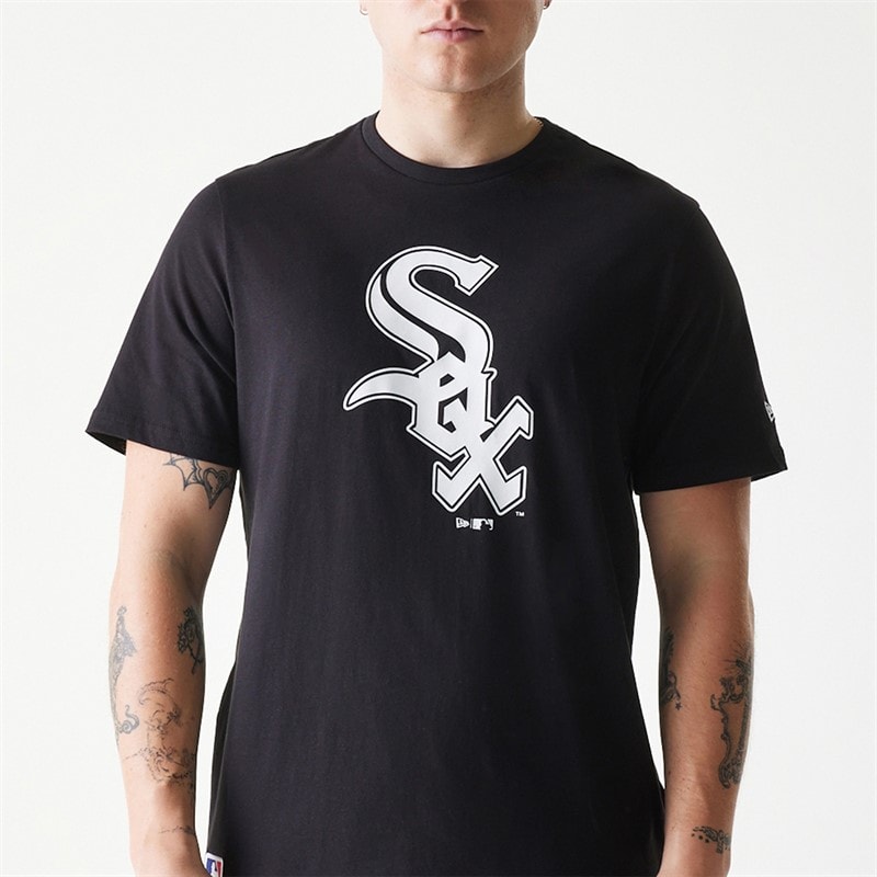 New Era Mens Chicago White Sox T-Shirt Black - Image 3