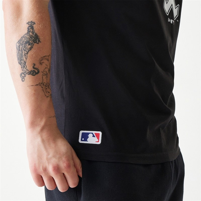 New Era Mens Chicago White Sox T-Shirt Black - Image 4