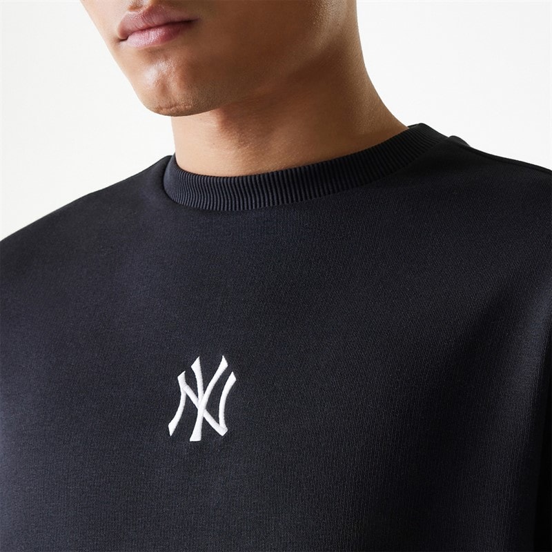 New Era Mens New York Yankees Sweatshirt Black - Image 3