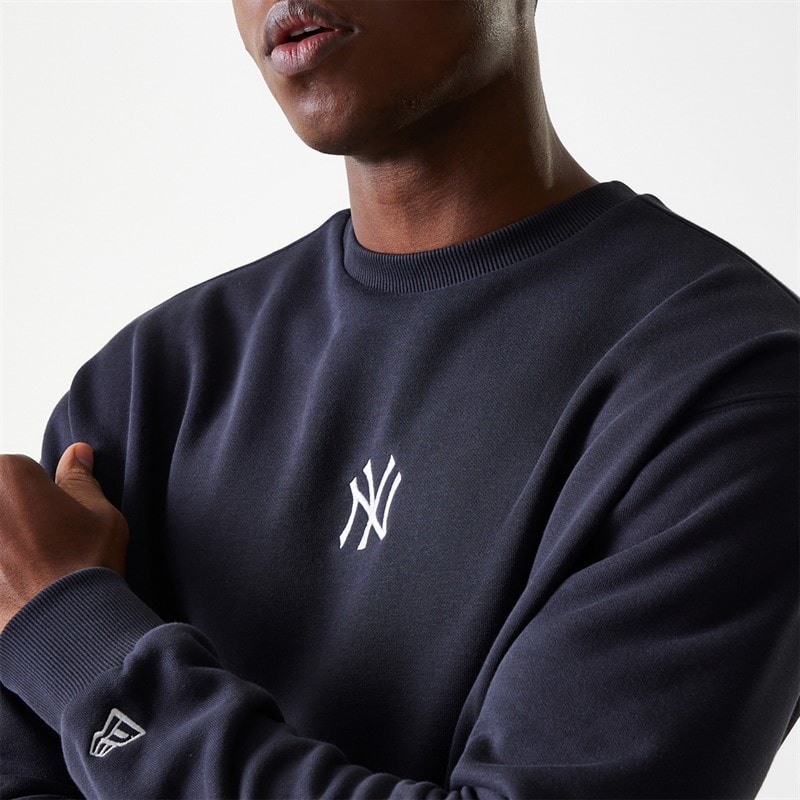 New Era Mens New York Yankees Sweatshirt Navy - Image 3