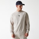 New Era Mens New York Yankees Sweatshirt Light Beige