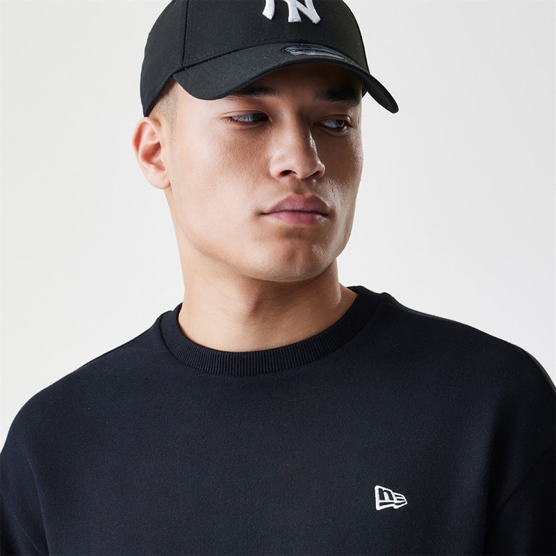 New Era Mens Essentials Sweatshirt Black - Image 3