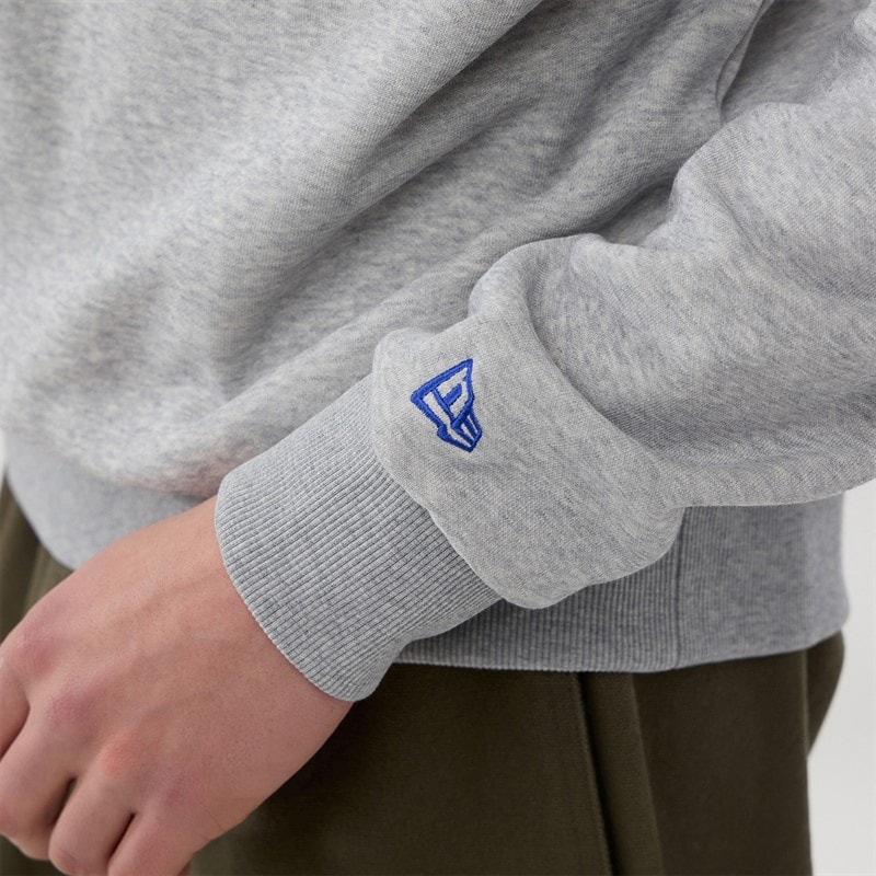 New Era Mens Los Angeles Dodgers Sweatshirt Grey Med - Image 4