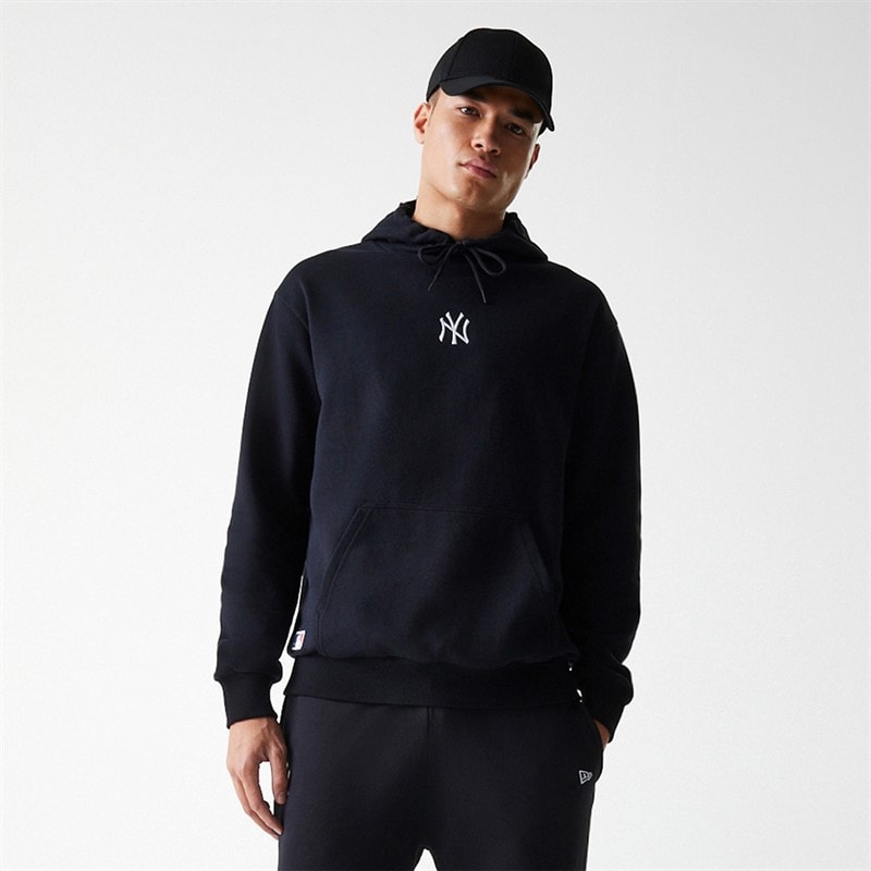 New Era Mens New York Yankees Hoodie Black