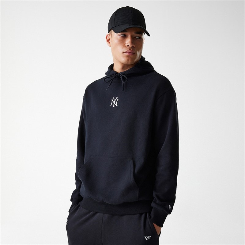 New Era Mens New York Yankees Hoodie Black