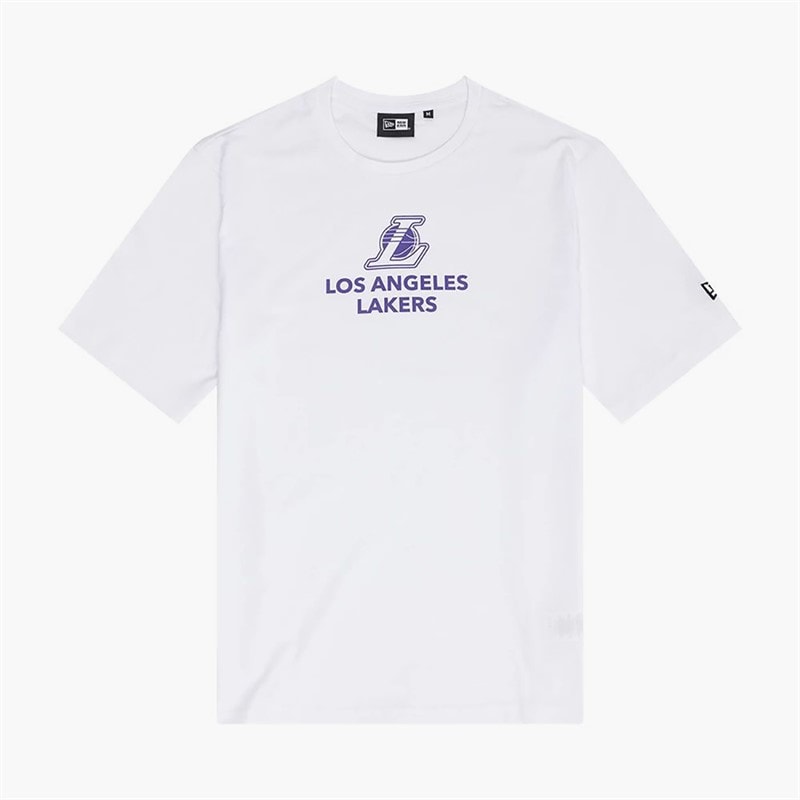 New Era Mens NBA Graphic Los Angeles Lakers T-Shirt White