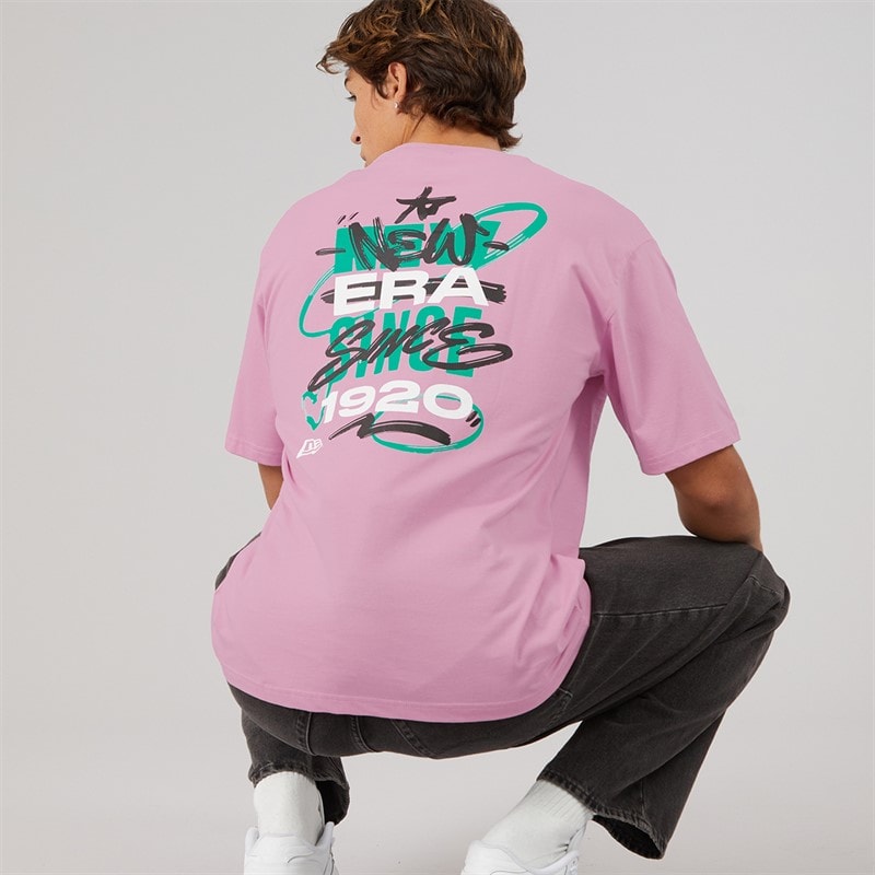 New Era Mens Graffiti Graphic T-Shirt Fpk - Image 1