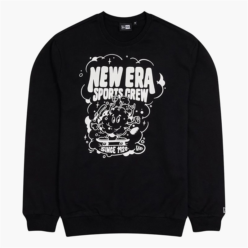 New Era Mens Graphic Fun Sweatshirt Black - Image 1